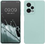 kwmobile Case Compatible with Xiaomi Redmi Note 12 Pro 5G Case - Protective Slim TPU Cover with Soft Matte Finish - Cool Mint