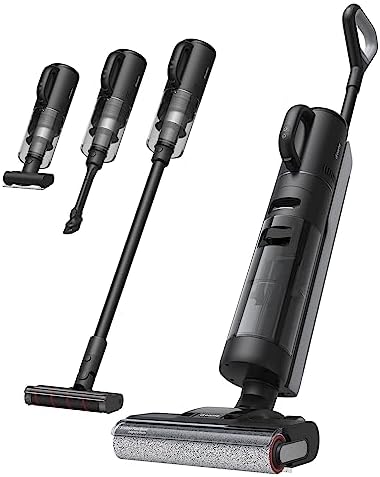 dreame H12 Dual Smart Wet Dry Vacuum, Floor Cleaner Mop Combo 4-in-1 Cordless Vacuum for Multi-Surface, 30 Minute Hot Air Drying, One-Step Self Cleaning