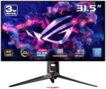 ASUS ROG Swift 32” 4K OLED Gaming Monitor (PG32UCDP) - WOLED, Dual Mode (4K 240Hz, FHD 480Hz), 0.03ms, G-SYNC Compatible, Custom Heatsink, AI Gaming, 99% DCI-P3,True 10-bit, USB-C 90W, 3yr Warranty