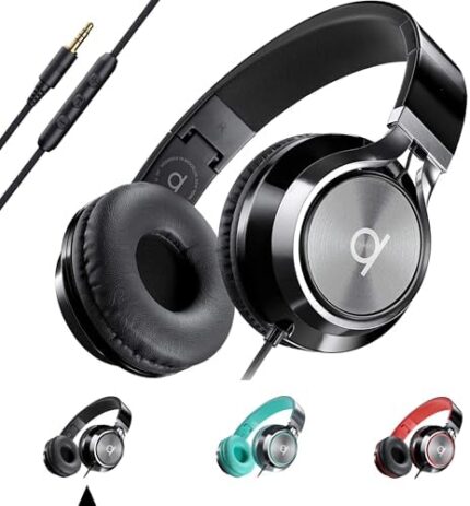 Artix® CL750 Premium Headphones Wired with Mic | Noise-Cancelling On-Ear Comfort for Adults & Kids | Crystal Clear Sound for PC, Laptop & More | 3.5mm Aux Jack | Durable & Stylish Wired Headphones