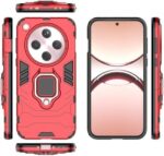 Compatible with Oppo Find X8 Case Cover,Magnetic Car Mount Bracket Shell Compatible with Oppo Find X8 5G CPH2651 PKB110 Case Red