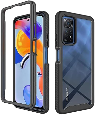 DAMONDY for Redmi Note 11 Pro Phone Case, Redmi Note 11 Pro Case,Shock 2 in 1 Drop Protection Hybrid Heavy Duty Dual Layer Armor Protective Case Cover for Redmi Note 11 Pro -Black