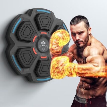 Fitmount Music Boxing Machine for Adults, Wall Mounted Boxing Punching Pad, Musical Boxing Trainer Workout Machine, Boxeo En Casa, Maquina De Boxeo Musical Pared, Smart Electronic Beat Boxing Game