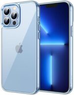 JETech Case for iPhone 13 Pro Max 6.7-Inch, Non-Yellowing Shockproof Phone Bumper Cover, Anti-Scratch Clear Back (Sierra Blue)