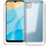 Phone Case for Oppo A15 (6.52"), with [3 x Tempered Glass Protective Film], KJYF Clear Soft TPU Shell Ultra-Thin [Anti-Scratch] [Anti-Yellow] Case for Oppo A15 - Clear