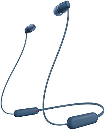 Sony WI-C100 Wireless in-Ear Bluetooth Headphones with Built-in Microphone, Blue